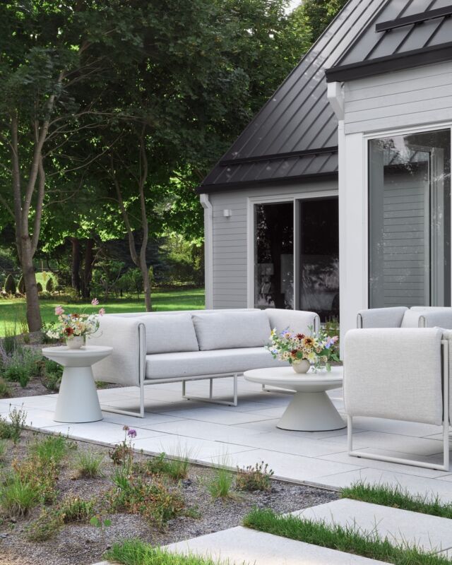 Theres something uniquely captivating about modern landscape  its clean, intentional and effortlessly sophisticated. This design approach blends natural beauty with contemporary structure, creating a space that is both functional and breathtaking. Landscape Build: County Landscape & Excavation CoLandscape Design: @wkndlandscape Planting Design: @wild.by.design Photography: @foundmythrillFlorals: @plant_pec Outdoor Furniture: @jardindeville1956 #landscapedesign #landscape #modern #outdoors #lakefrontproperty #princeedwardcounty #countyup #pec #lakeontario #techobloc #unilock #jardindeville #patio #patiodesign